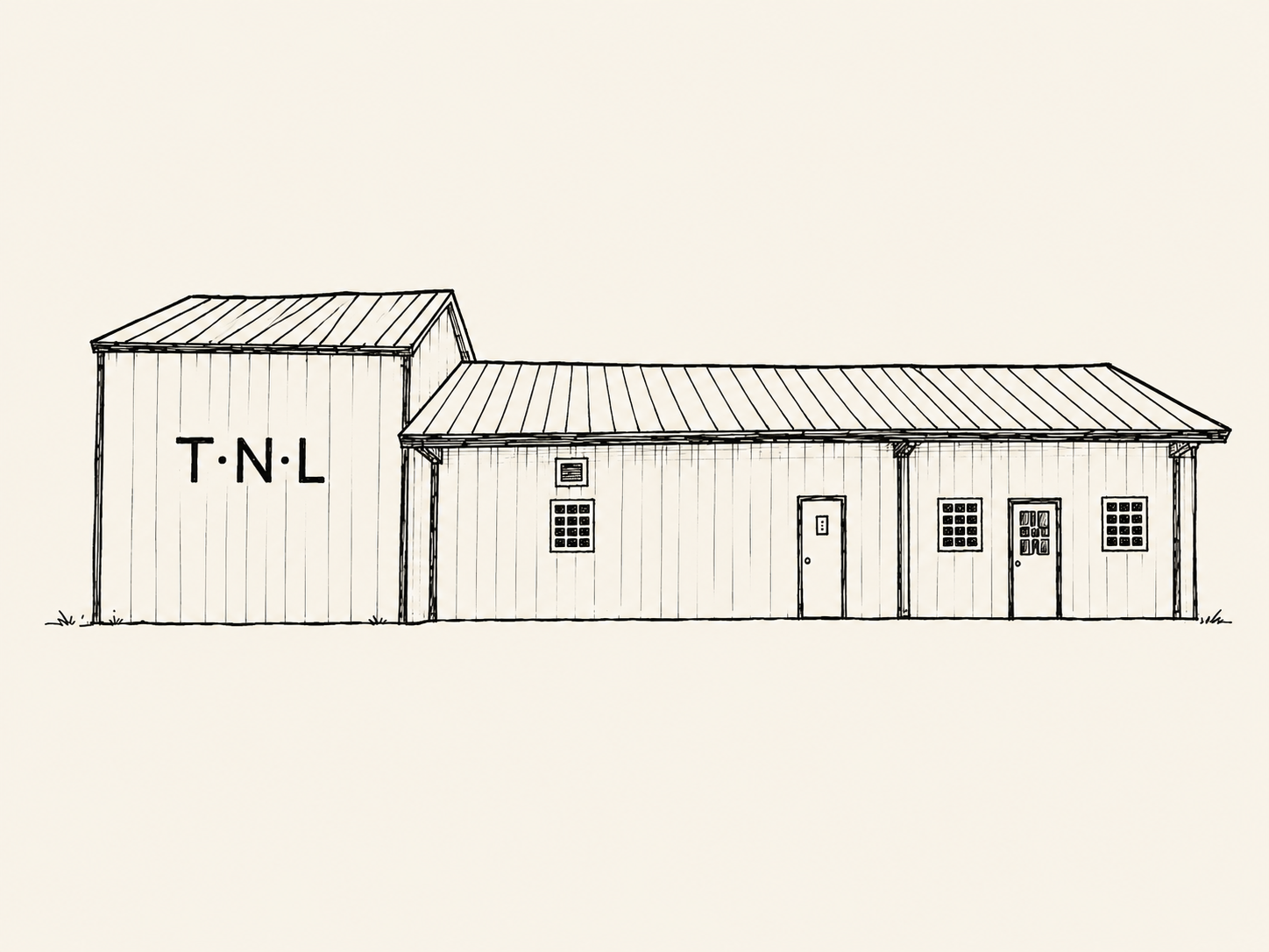 Line illustration of the TNL Meat Processing facility